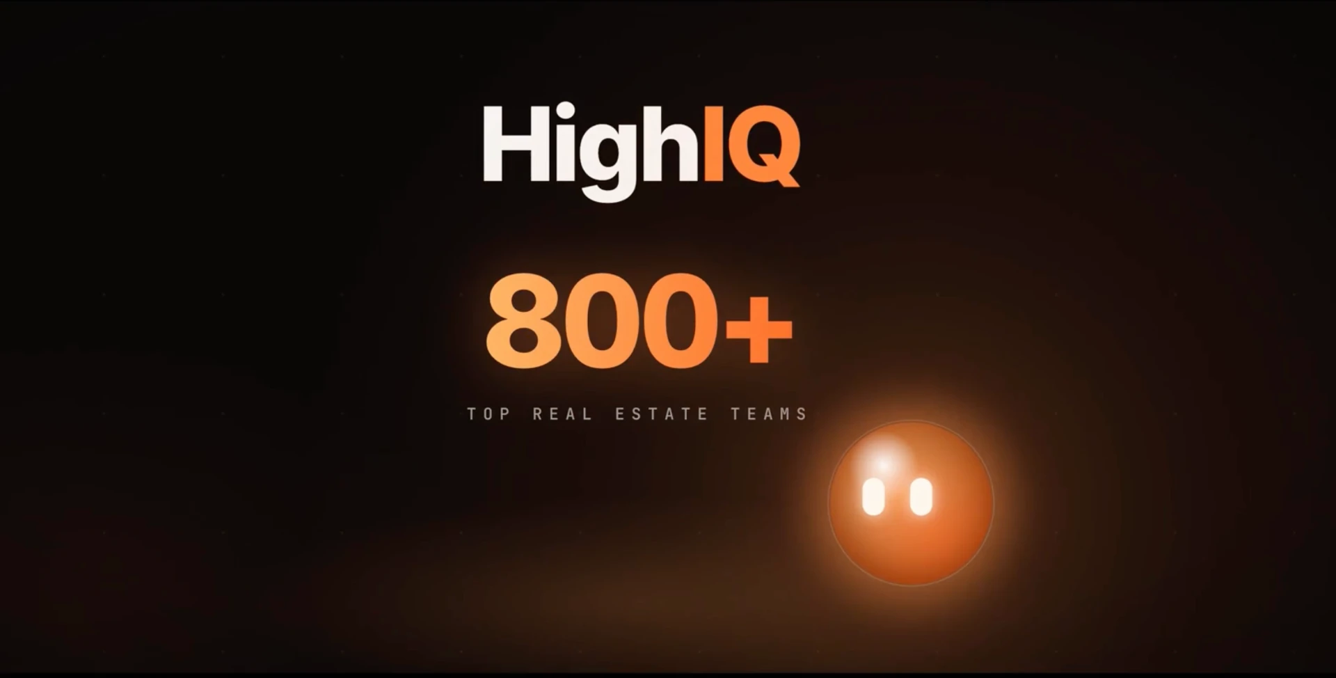 Meet Jamie — the High iQ AI agent, shown as a glowing ember orb
